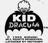 Kid Dracula Title Screen